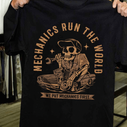 Mechanics Run The World - Mechanic Skull Workwear