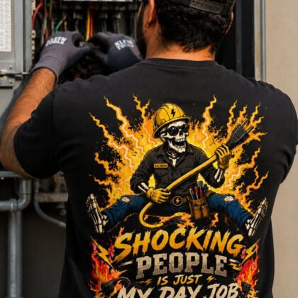 Shocking People Electrician Skull